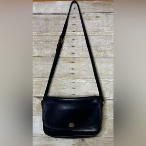 Vintage Coach CITY BAG 9790 Black Leather Crossbody